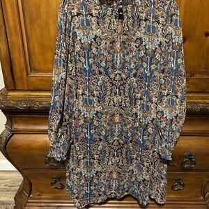 Tommy Hilfiger Elegant Blue Paisley Dress